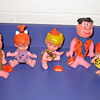Vintage Flintstone Dolls Fred, Barney, Bam Bam & ?