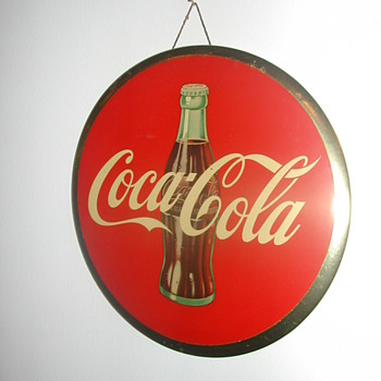 50's Celluloid Sign - Coca-Cola