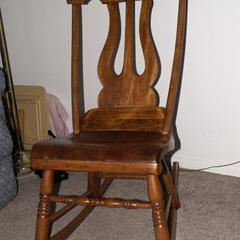 Family wooden rocking chair