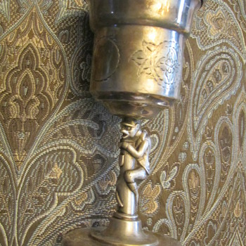 Sterling Silver Cup w/M0nkey J0ckey 0n Stem