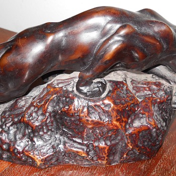 Old French Art Deco Panther Statue - Art Deco