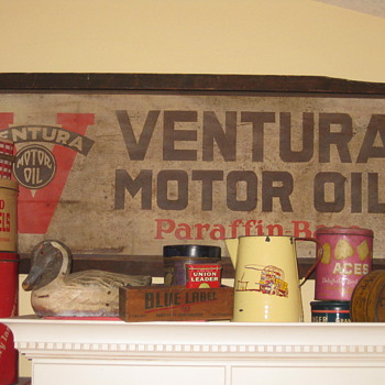 Old Ventura Motor Oil Sign 