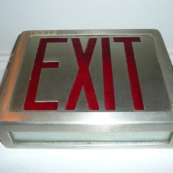 Exit Sign 1950's