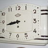 Antique ceramic 1950's French Japy wall clock.