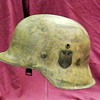WW II German M- 42 Kriegsmarine Camouflaged Helmet