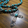Antique Catholic rosary turquoise jewelry