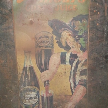 Armour's Grape Juice Tin Sign circa 1910