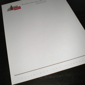 Coca-Cola 1940s Stationery With Watermark