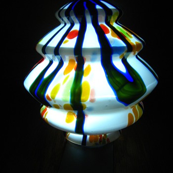 Deco Zig Zag Kralik Bambus Shade - Art Glass