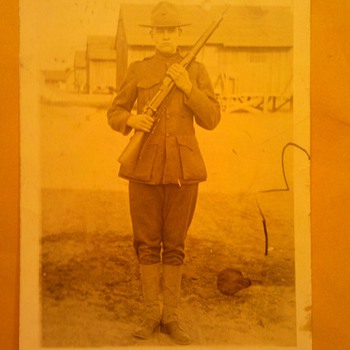 Pre WWI USMC Marine Corps RPPC in Field Greens uniform
