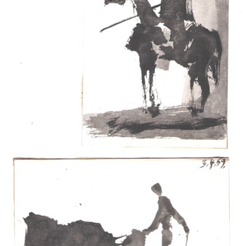 Four Picasso Bullfighting Postcards