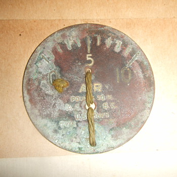 Instrument dial from early airplane crash - Military and Wartime