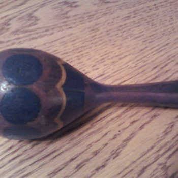 Solid Wood solid wood faux maracas or pestle? Very intricate!