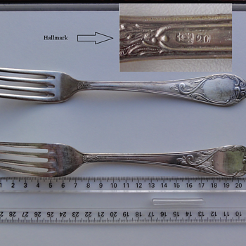 Silver fork german with hallmark