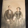 1858 Painting of couple holding hands