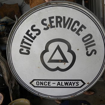 cities  service oil sign