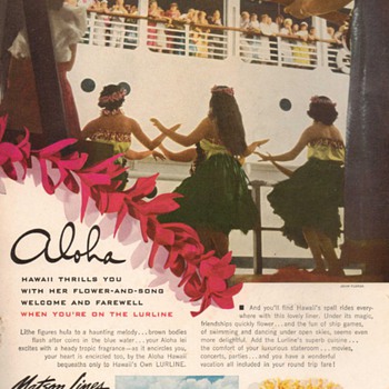 1952 - Matson Lurline Advertisement