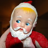 Baby with Santa face