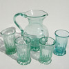 jersey green lilypad pitcher and glasses