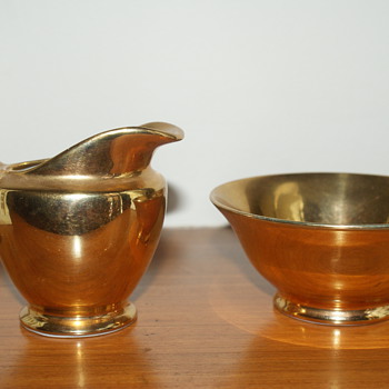 Vintage 1970’s Arabia Finish Creamer and Sugar Bowl - Kitchen