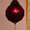 70's Ruby colored Swag Lamp (Kinda Gothic!)