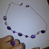 5ct Amethyst Heart Ring & 51.40 ct Bezel Set Amethyst Necklace