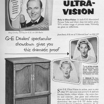 1953 - Gen. Elec. Model 21C206 Console TV Advertisement