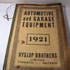 1921 HYSLOP BROS. TORONTO AUTO & GARAGE CATALOG