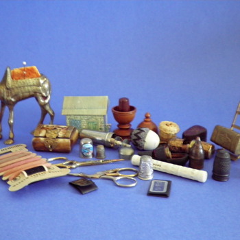 MY COLLECTION PIN CUSHIONS, THIMBLES ,THIMBLE CASES, NEEDLE CASES