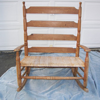 Ladder back settee/loveseat rocking chair
