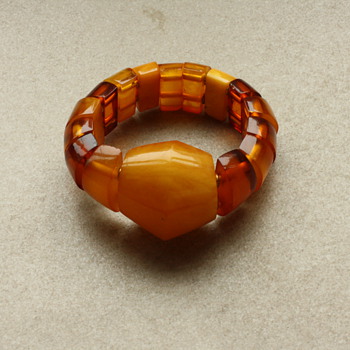 Art deco amber bracelet