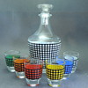 HOUNDSTOOTH Plaid Decanter Set FRANCE