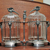 double Pickle canister with cut glass