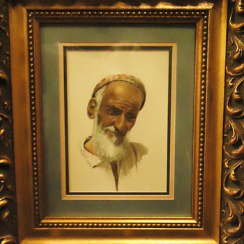 "The Philosopher" 1955 Reg B. Strange  watercolor