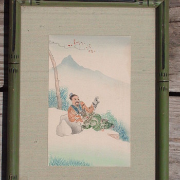 Japanese Post Cards Made From Stamps/Hand Sketched?
