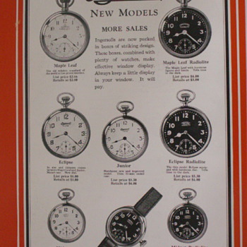 Ingersoll Pocket Watch Advertisement