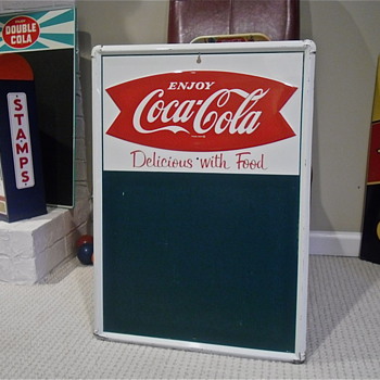1960 Enjoy Coca Cola Chalkboard, Fishtail