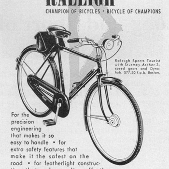 1953 - Raleigh Bicycle Advertisement