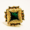Vintage Florenza Ornate Emerald Ring