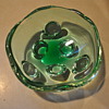 Amoeba Retro Heavy Cut Glass Bowl