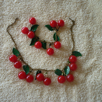 Bakelite Cherry Necklace