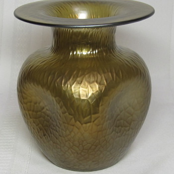 Loetz Bronce Martele Vase - Art Glass
