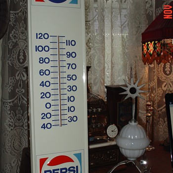 Pepsi Thermometer...Embossed...Feb. 1973