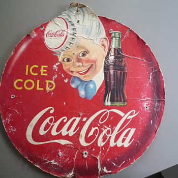 Cardboard coke sign from Australia - Coca-Cola