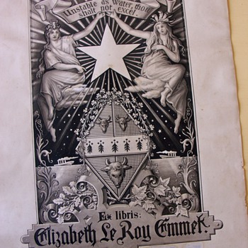 Original art work for a Book Plate of the Great Granddaughter White Star Steamboats