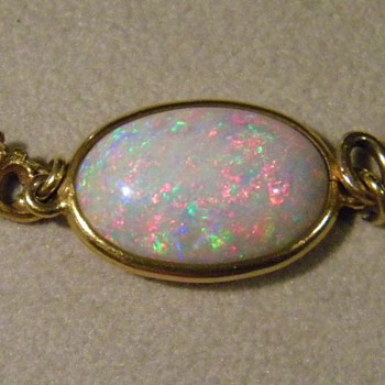 Antique Opal 15k Bracelet 7.75 - Fine Jewelry