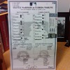 Line-up card from Mariners Dugout (6/24/2011, signed by Felix Hernandez.