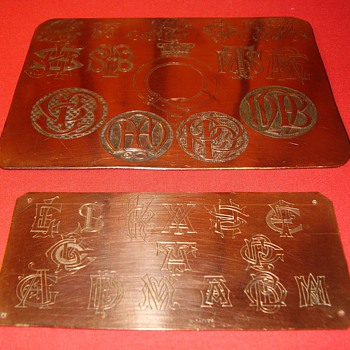 Victorian Silver Engravers work samples.