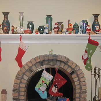 My Christmas Mantle - Art Glass