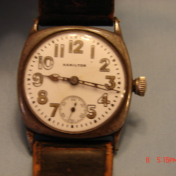 Vintage Hamilton 981 Wristwatch Cushion Sterling Fahys Case Rare or not? - Wristwatches